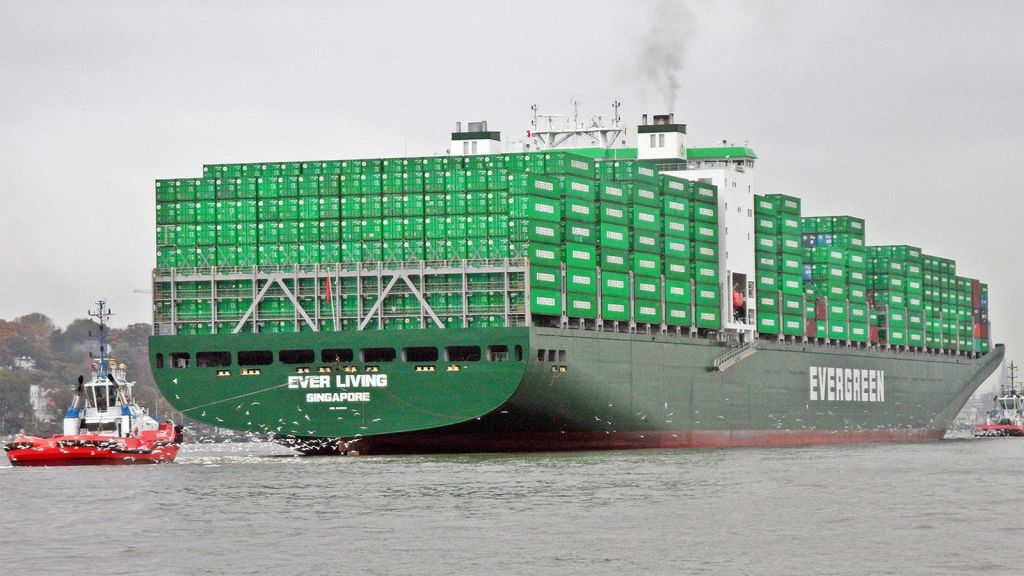 The largest containership in the world Evergreen Marine